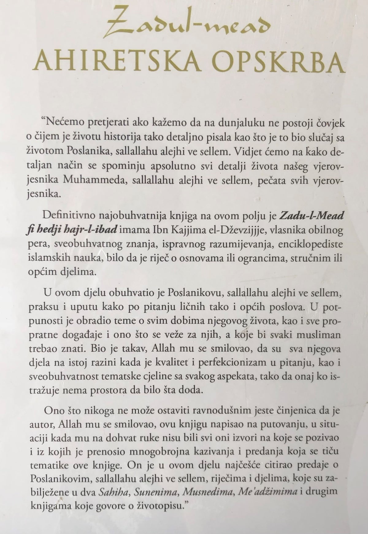 Ahiretska opskrba 1-6 (Zadul-mead)