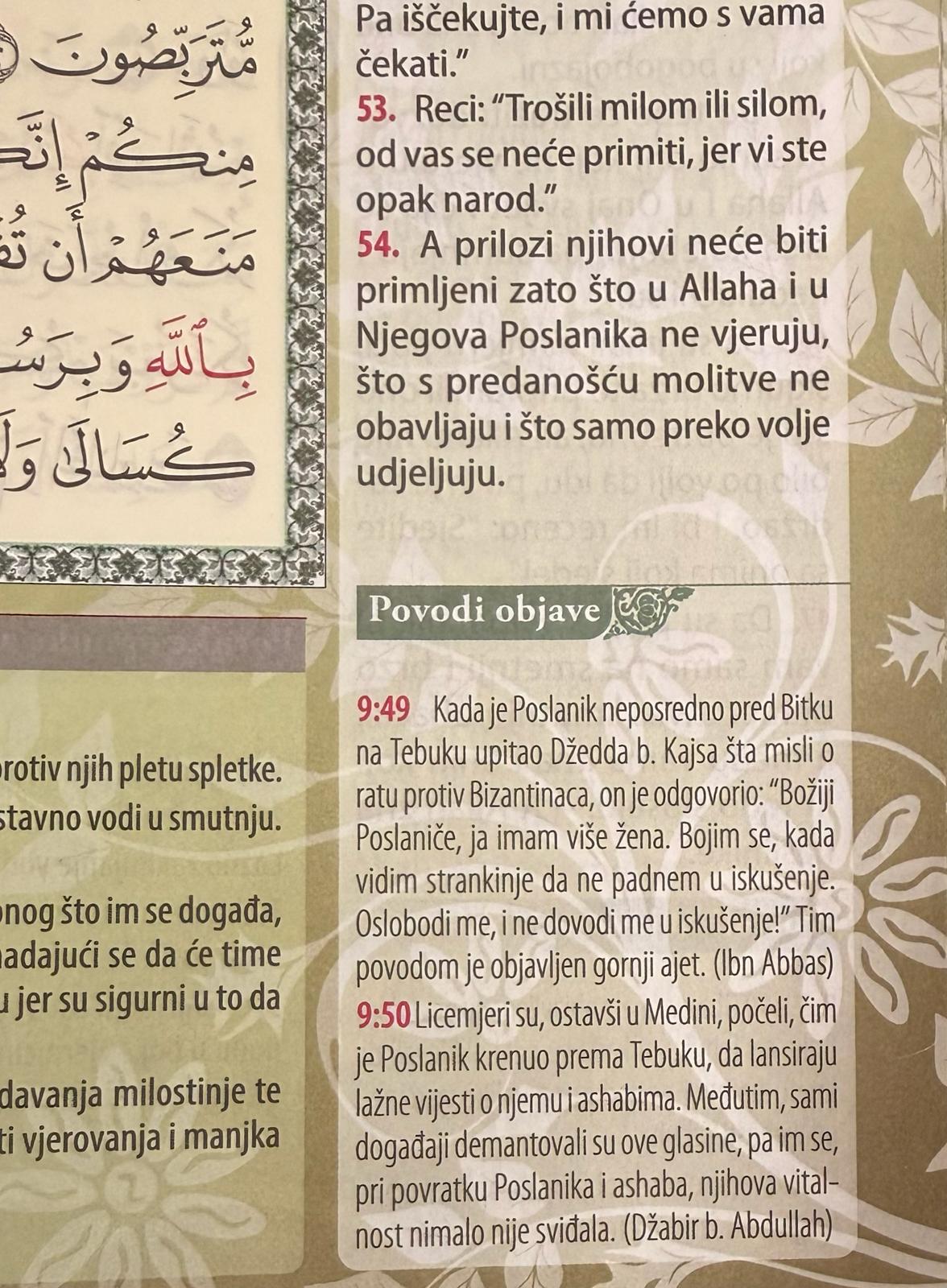 Kur'an sa prijevodom Korkut + povodi objave