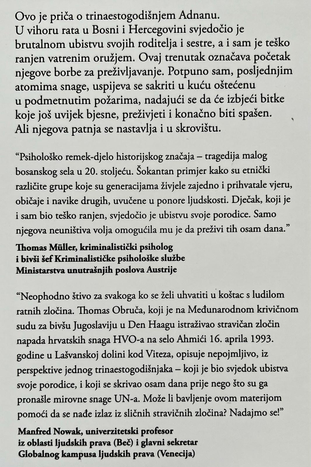 Ahmići - Osam dana trinaestogodišnjeg Adnana