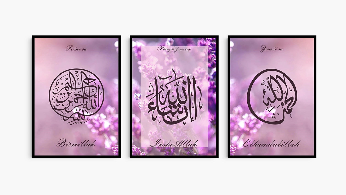 PosterSet - Kaligrafija - Bismillah - InshaAllah - Elhamdulillah 23002-3