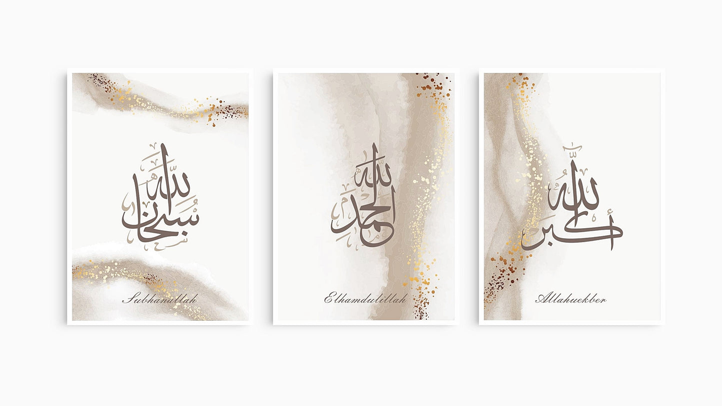 PosterSet - Kaligrafija - Subhanallah - Elhamdulillah - Allahuekber - 23003-1