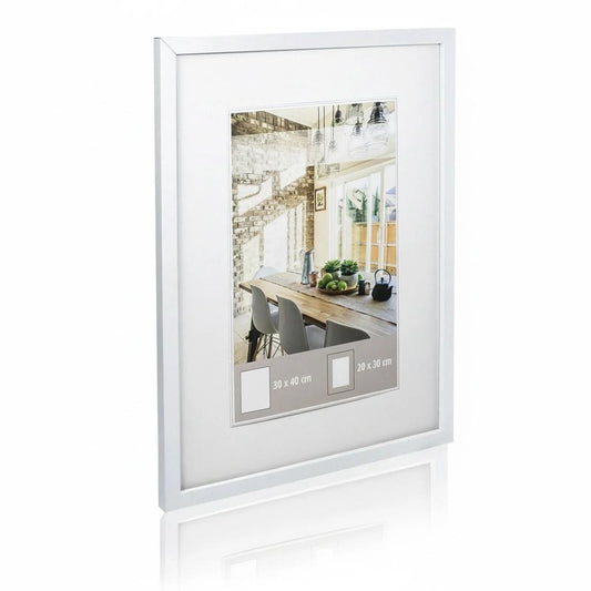 Okvir - 30x40 cm - bijeli drveni dekor