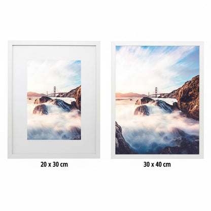 Okvir - 30x40 cm - bijeli drveni dekor