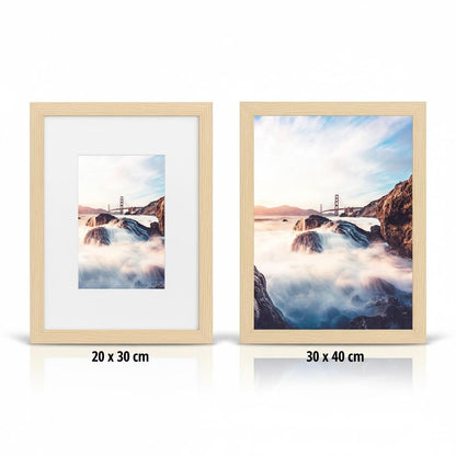 Okvir - 30x40 cm - drveni dekor - bor