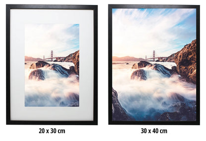 Okvir - 30x40 cm - crni drveni dekor