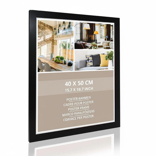 Okvir - 40x50 cm - crni drveni dekor