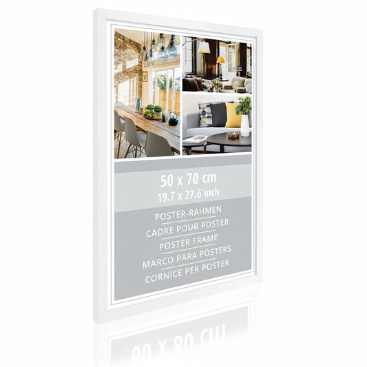 Okvir - 50x70 cm - bijeli drveni dekor