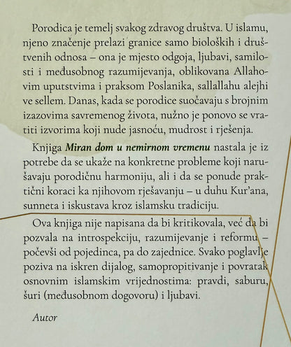 Miran dom u nemirnom vremenu