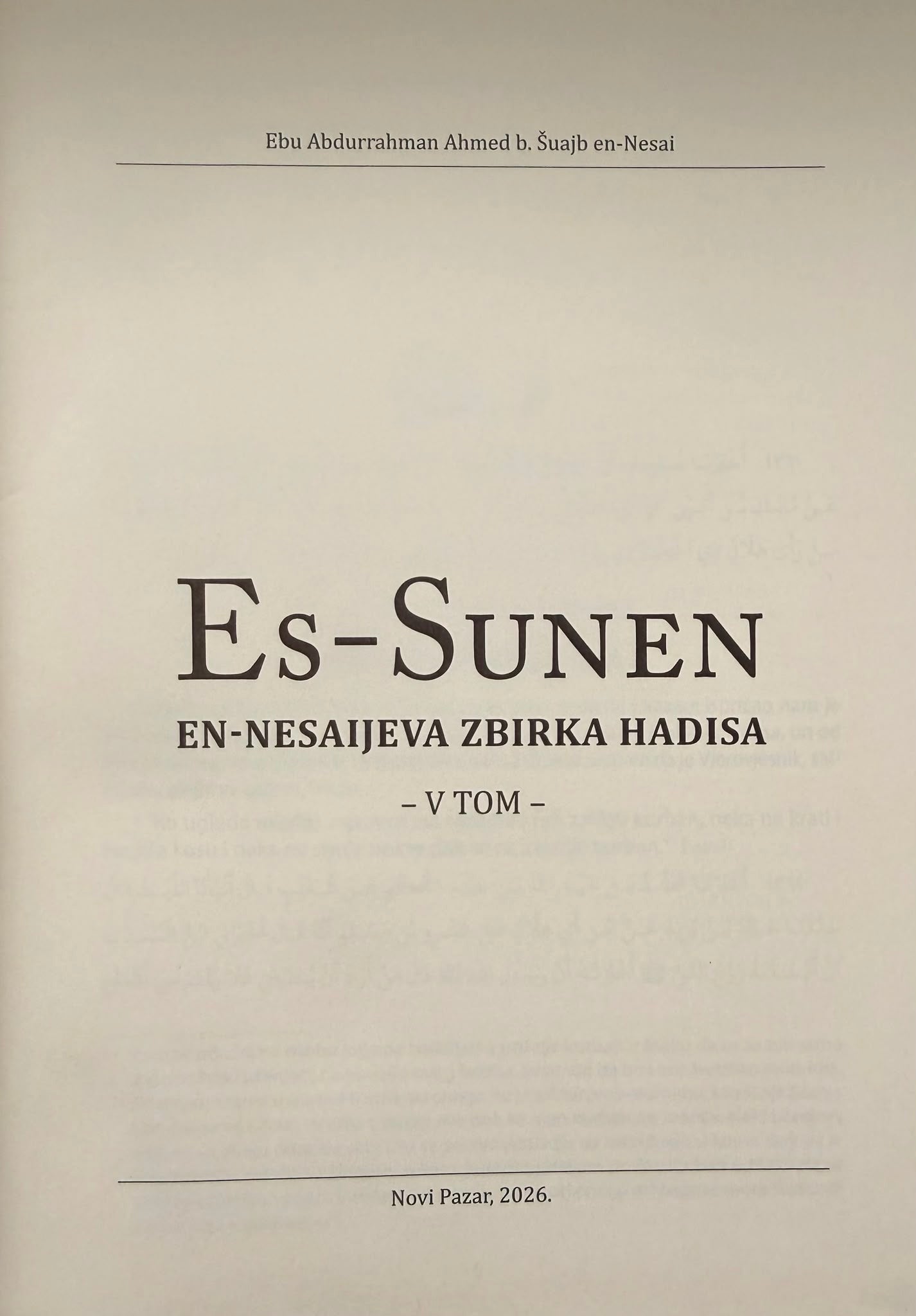 Sunen En-Nesai - Zbirka hadisa